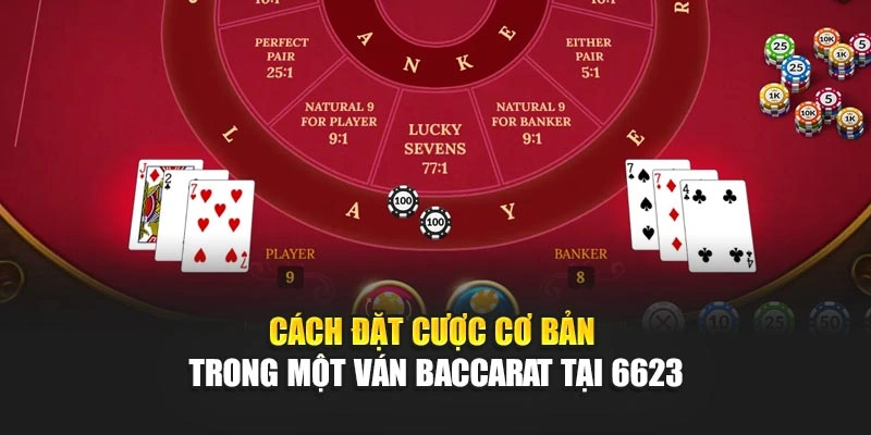 Cách đặt cược cơ bản trong một ván baccarat tại 6623